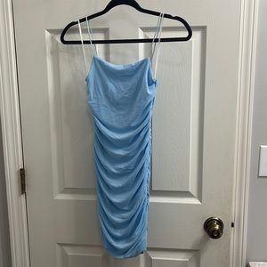 XS Baby Blue Cinched Bodycon Dress
